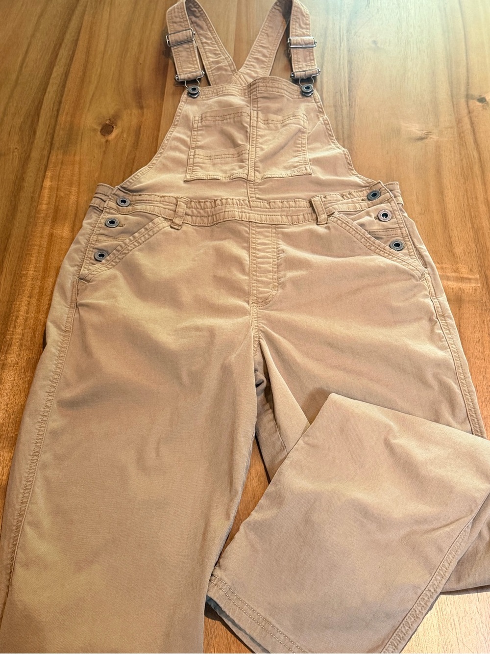 Kuhl Kultivatr Bib Overalls Pants Stretch Honey Tan Twill Outdoor Hiking sz 6 R